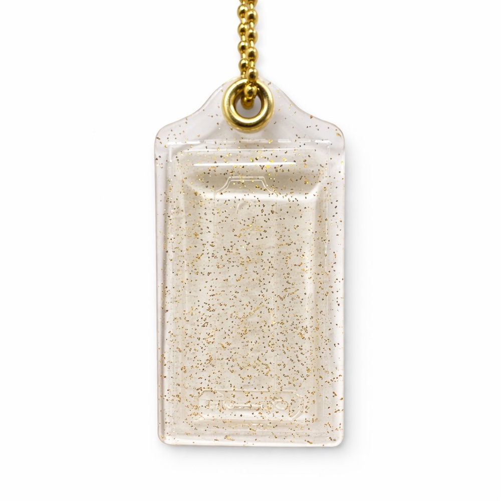 COACH Poppy XL 3.5” Lucite Clear Hang Tag FOB Charm Keychain